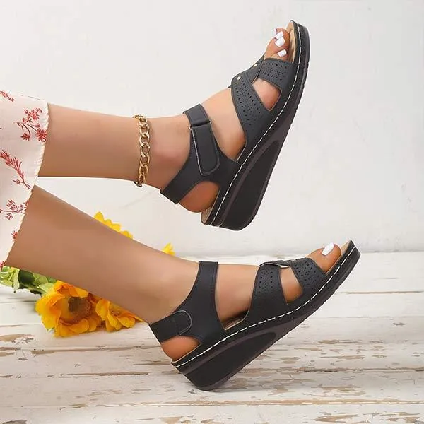 Women'S Fish Toe Casual Velcro Sandals 09630481C