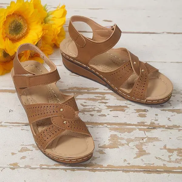 Women'S Fish Toe Casual Velcro Sandals 09630481C
