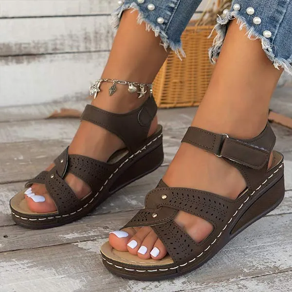 Women'S Fish Toe Casual Velcro Sandals 09630481C