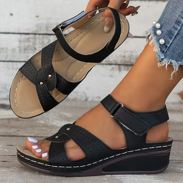 Women'S Fish Toe Casual Velcro Sandals 09630481C