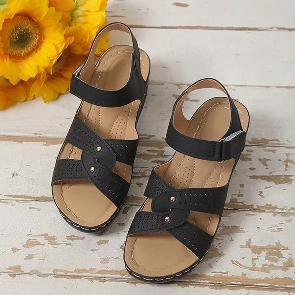 Women'S Fish Toe Casual Velcro Sandals 09630481C