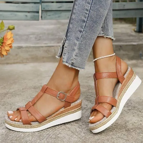 Women's Flat Wedge Casual Sandals 94662303C