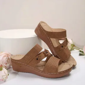 Women's Retro Casual Floral Wedge Sandals 16451395C