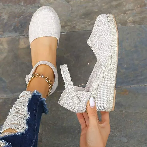 Women's Single-Band Buckle Wedge Sandals 09585033C